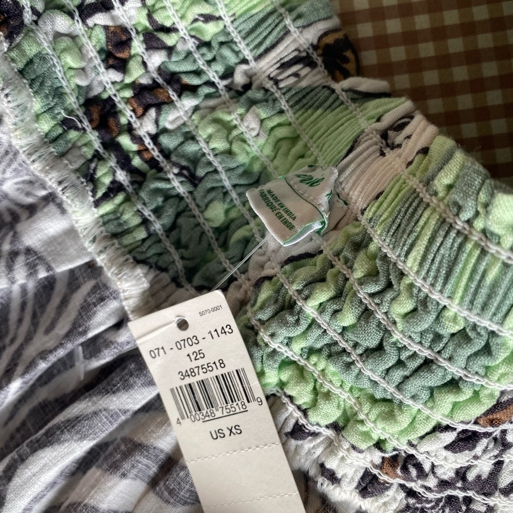 AERIE‎ animals Safari Zebra lion linen blend mini skirt. Size XS. NWT - Picture 8 of 12